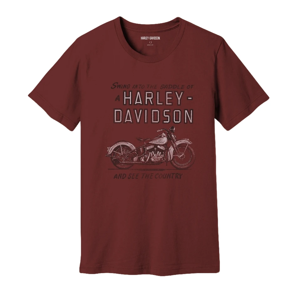 Harley Davidson/哈雷戴维森复古机车短袖T恤/H-D Tee/96066-23VM