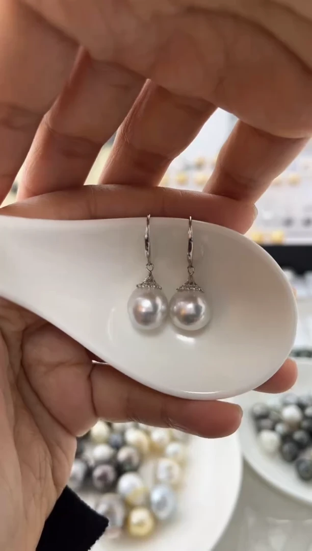 【闪购商品】海水珍珠耳饰银S925镶嵌海水珍珠耳饰