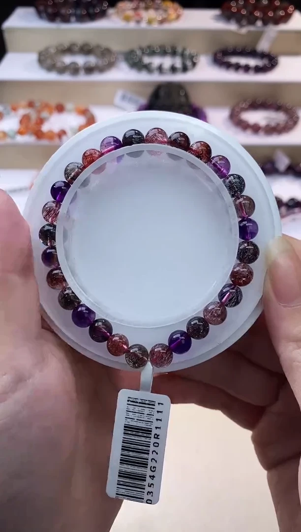 【闪购商品】水晶手链未镶嵌黑加仑超七6m+