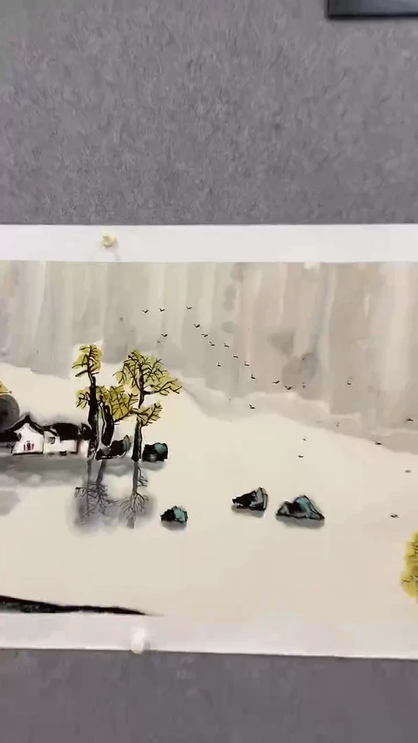 国画李纲-8平尺-山水国画-金