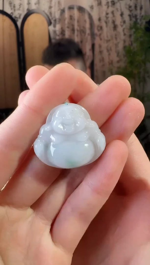 翡翠未镶嵌颈饰佛公cp27