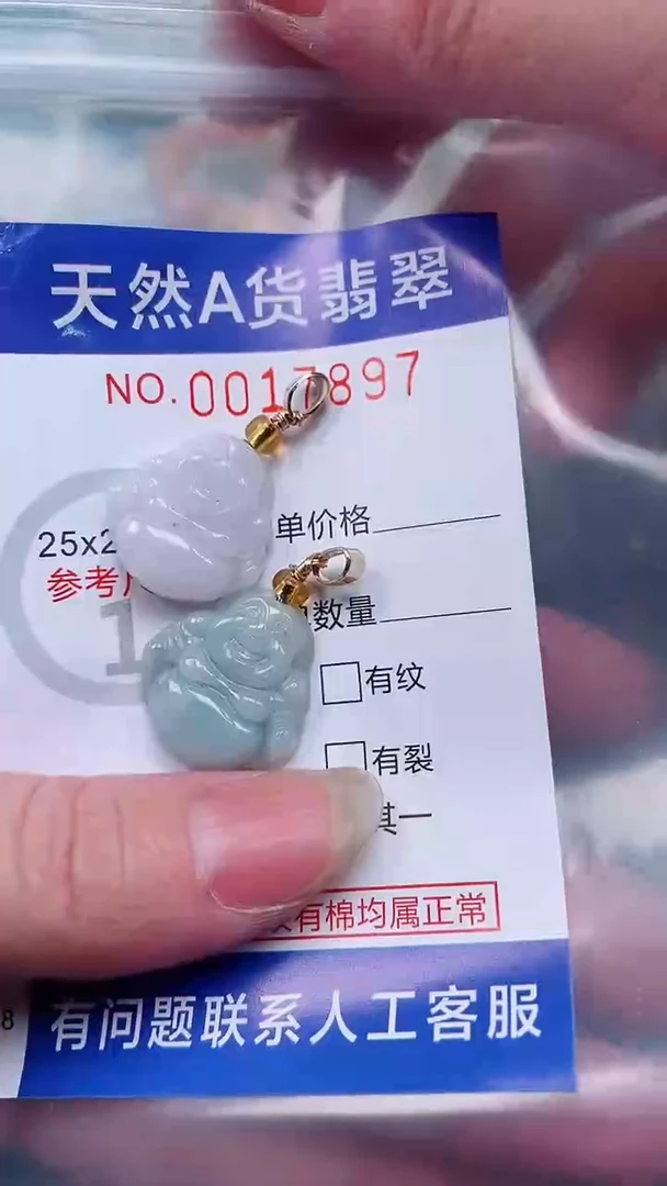 翡翠未镶嵌吊坠(不含链)1