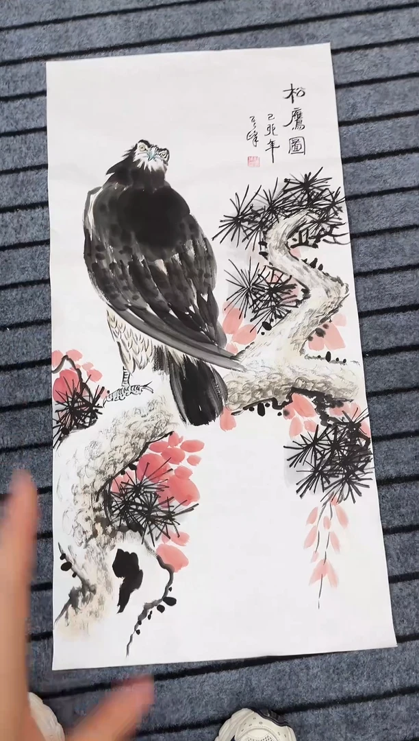 精品三尺花鸟作品