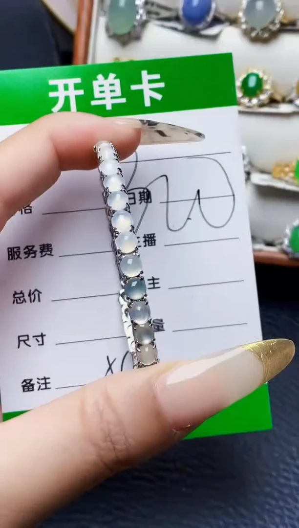 银S925镶嵌戒指翡翠5612