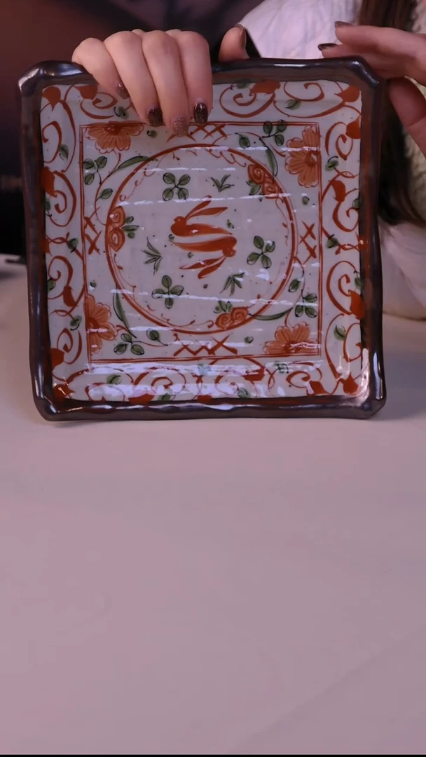 Bloom 赤绘花小兔方盘