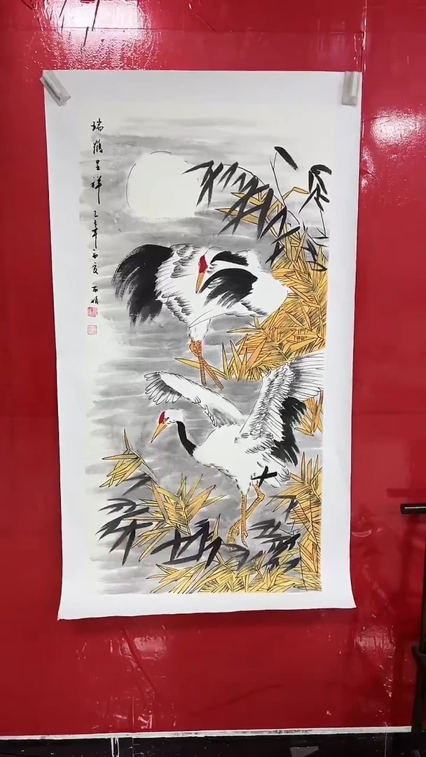 国画陈丽娟-四尺-鹤