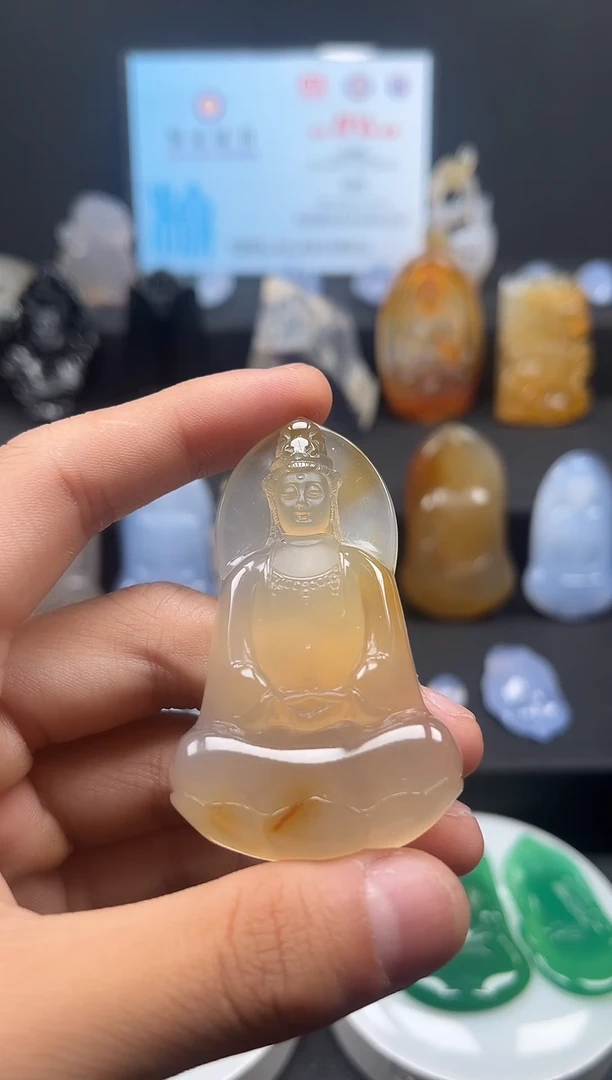 未镶嵌颈饰玛瑙/玉髓天然珠宝 一物一证