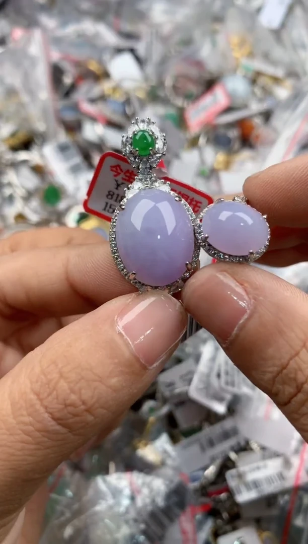 银S925镶嵌戒指翡翠4444----3