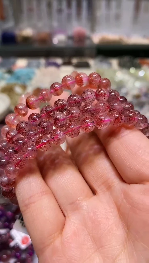 未镶嵌手链水晶多样性发其一 金草莓6.5+