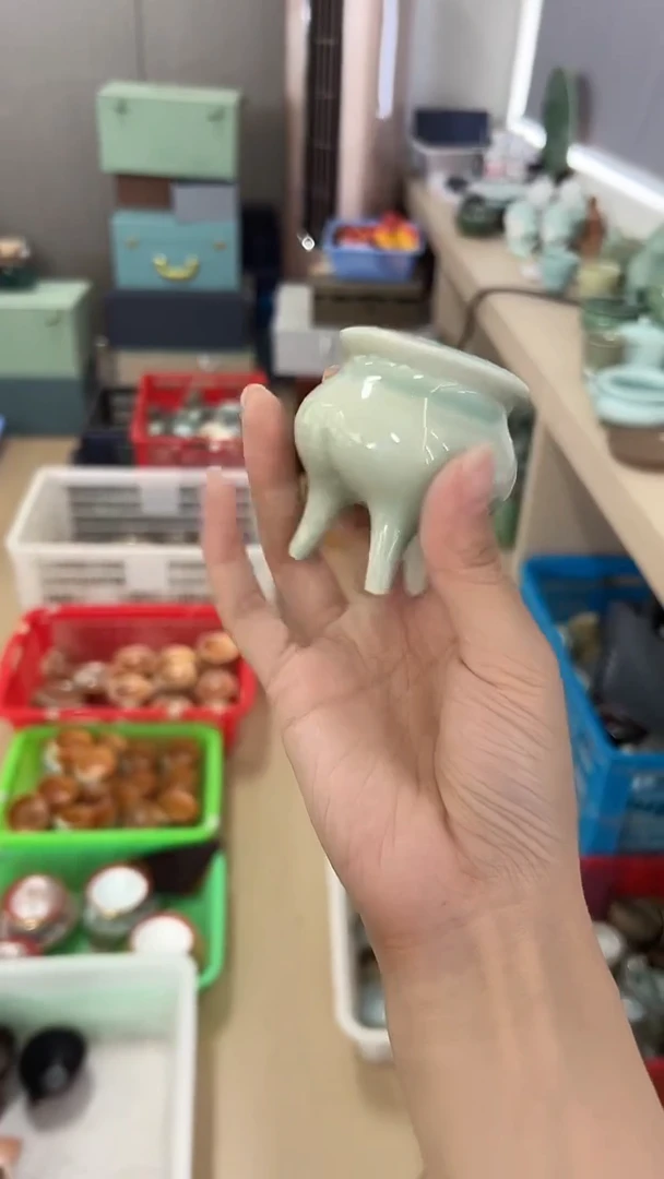 龙泉云间青瓷小米茶器