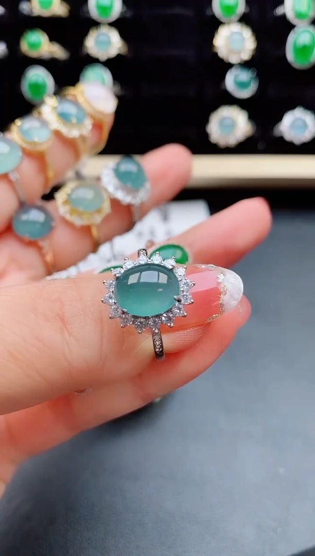 【闪购商品】翡翠戒指银S925镶嵌11111