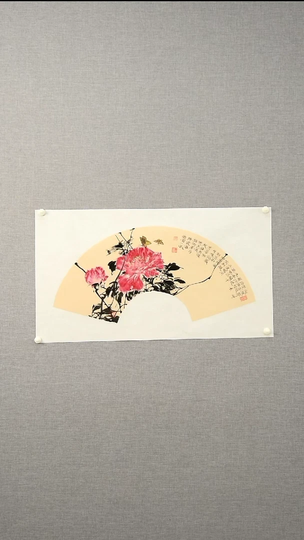 国画战**胜朱老师-花鸟-一平尺扇面-03