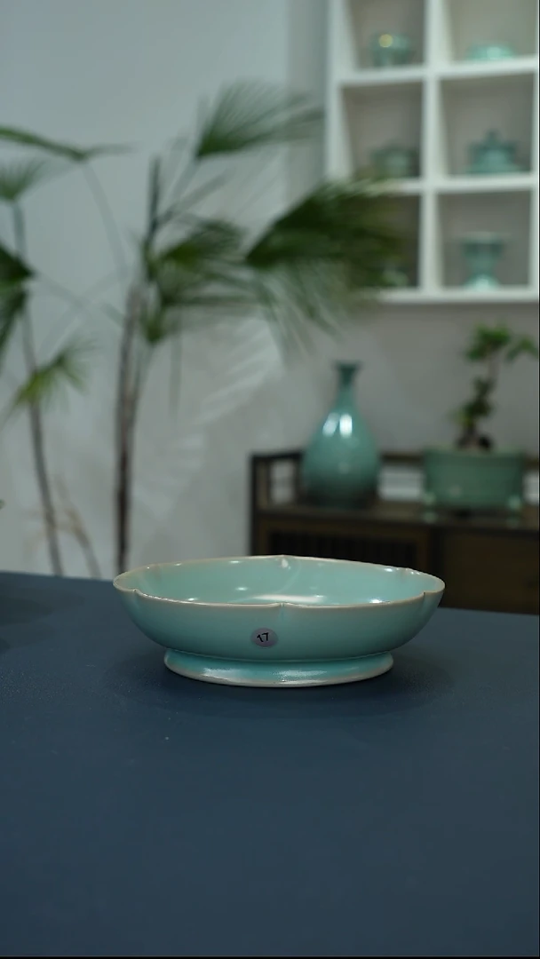 瓷片17号葵口洗14.6口径一级品     洁