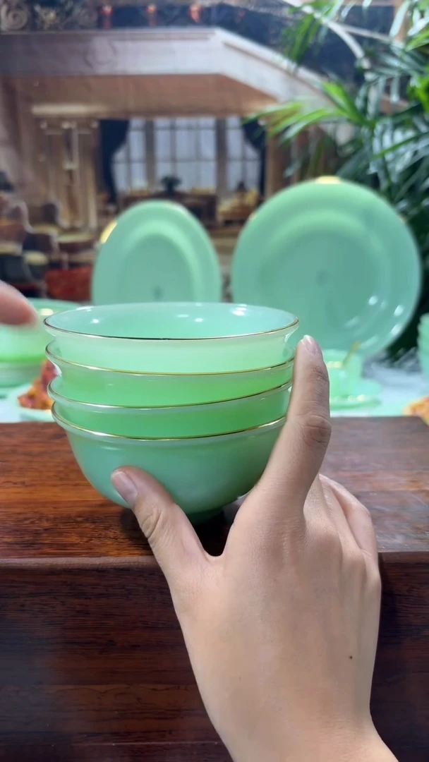 【闪购商品】.... 4.5英寸玉瓷碗4个口径11.5厘米