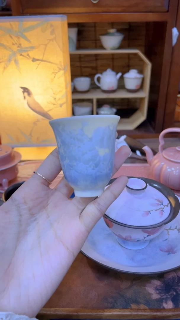 【闪购商品】结晶釉品茗杯冰绿