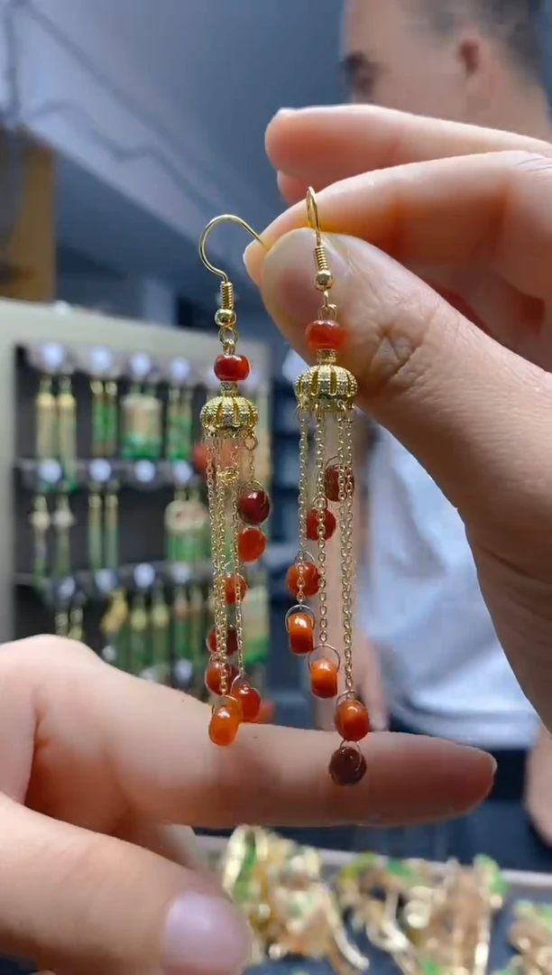 【闪购商品】翡翠耳饰合金301翡翠耳钩