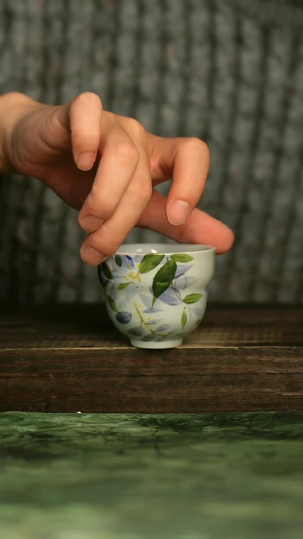 釉下彩陶瓷青诗集手工手绘瓷器