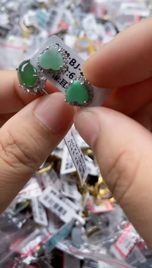 翡翠戒指银S925镶嵌333     3