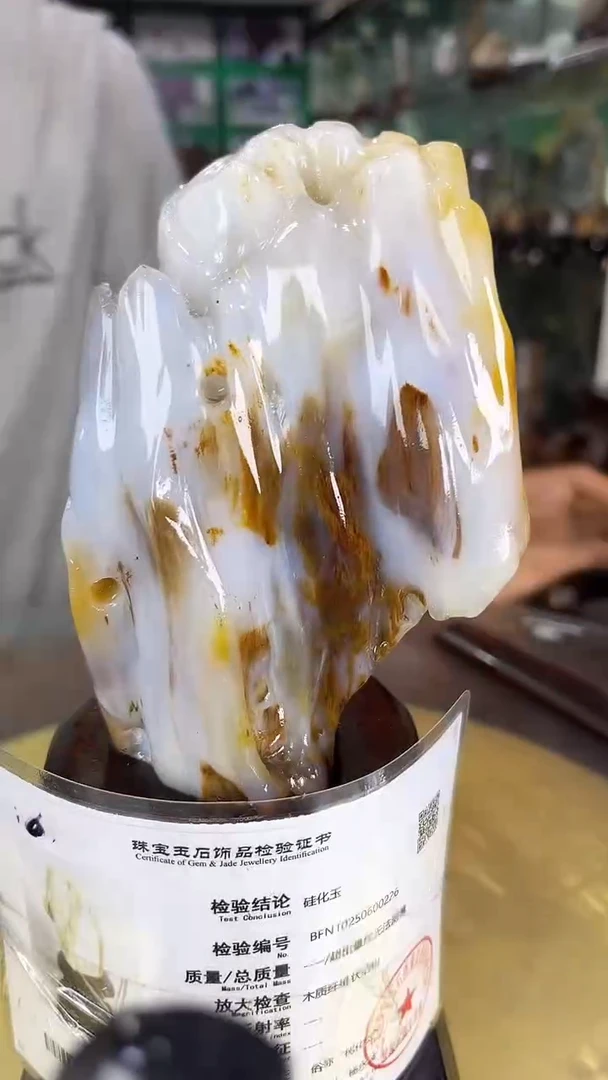 未镶嵌珠宝奇石硅化玉缅甸天然树化玉摆件