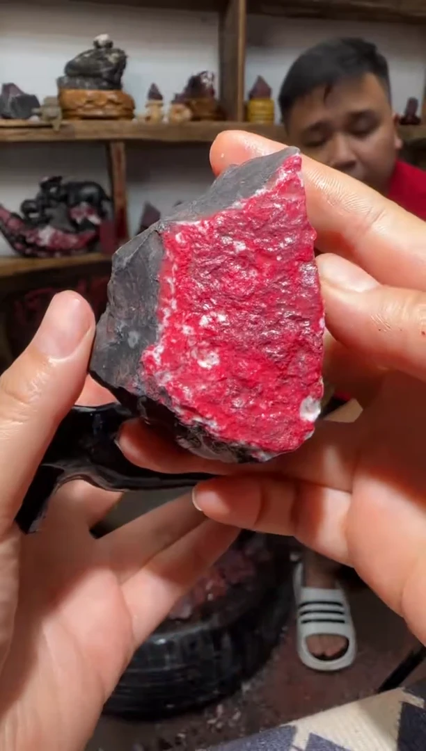 天然辰砂朱砂毛矿石22