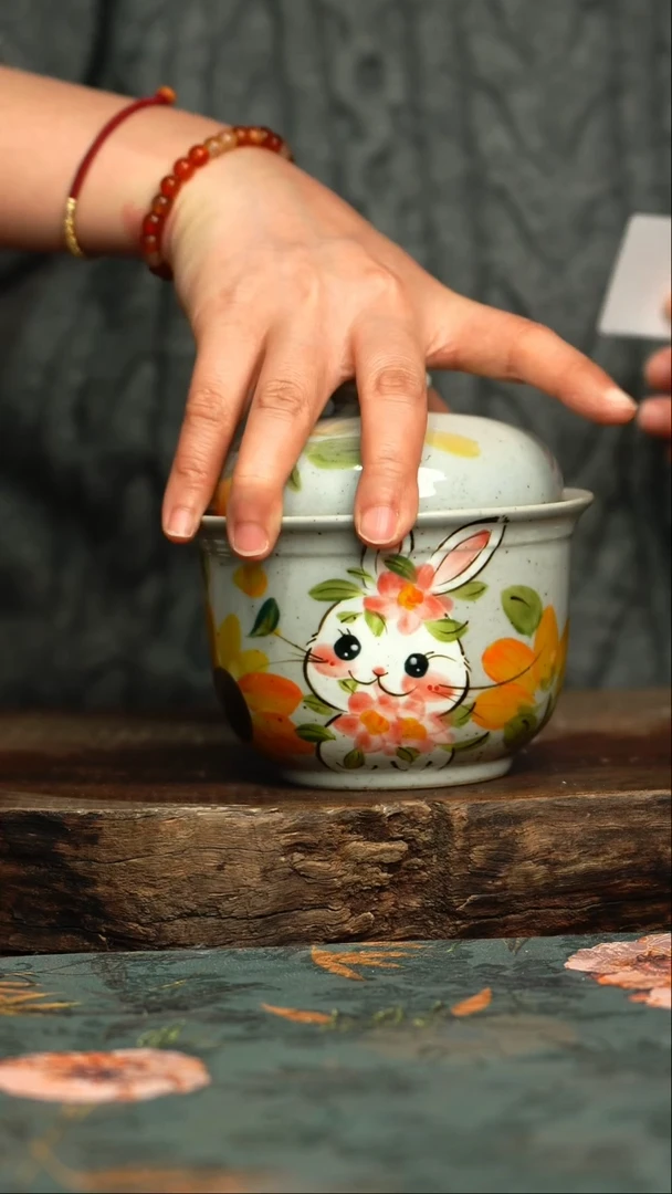 【闪购商品】杯釉下彩手工手绘同款陶器