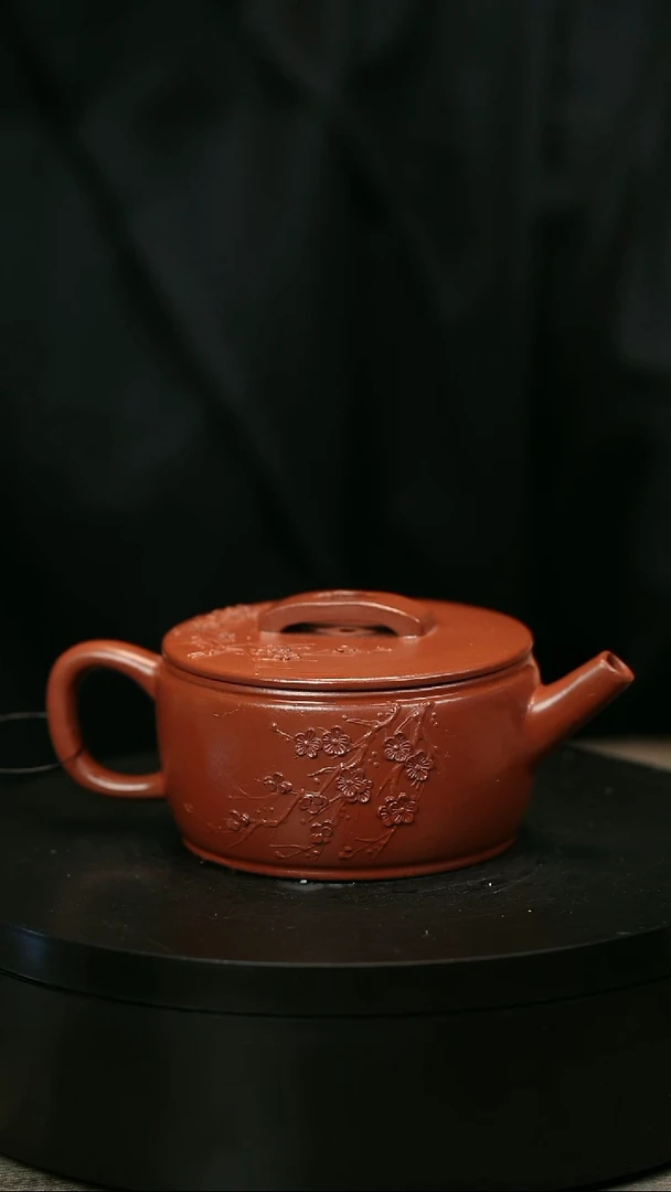茶壶紫砂无**?H2000陈春芬梅花扁汉瓦