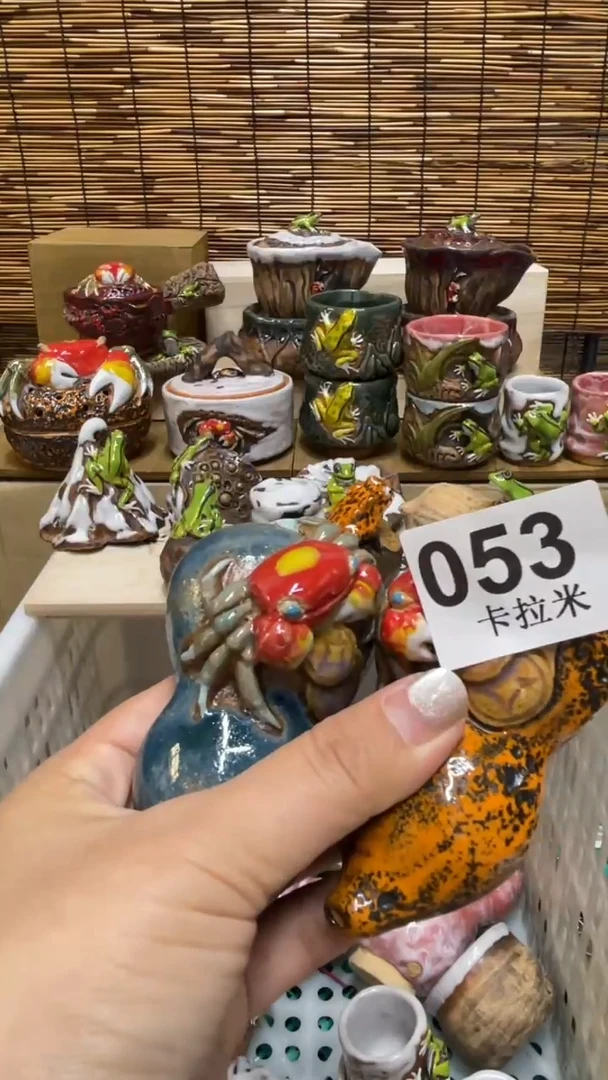 棉***馆053精美粗陶手工柴烧
