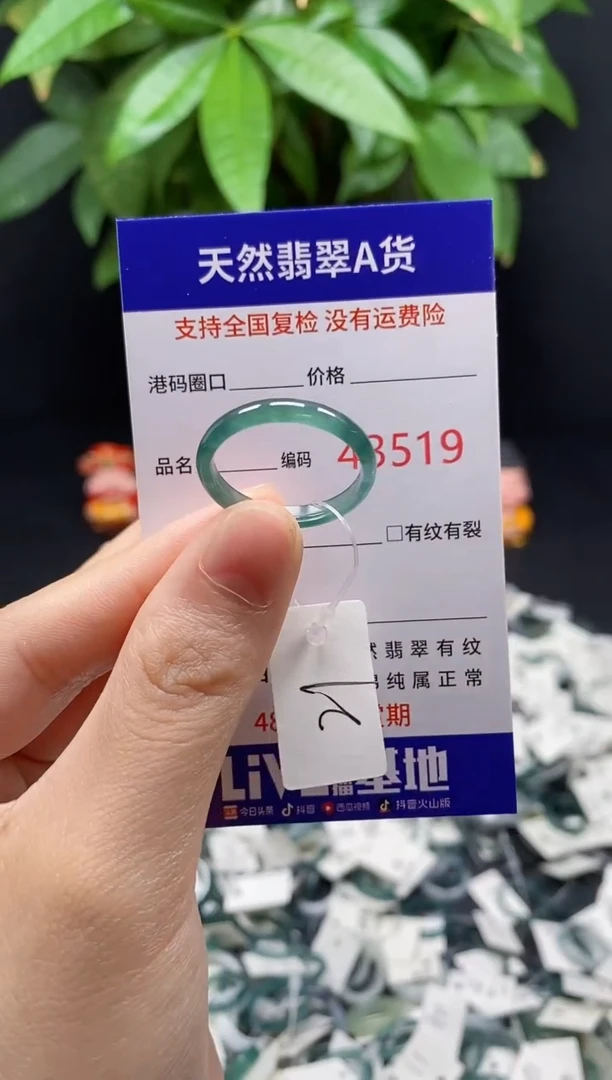 翡翠戒指未镶嵌天然翡翠戒圈3519