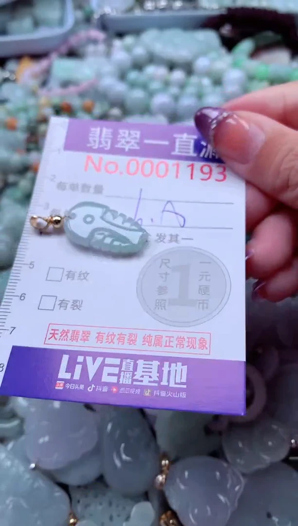 翡翠未镶嵌吊坠(不含链)1193