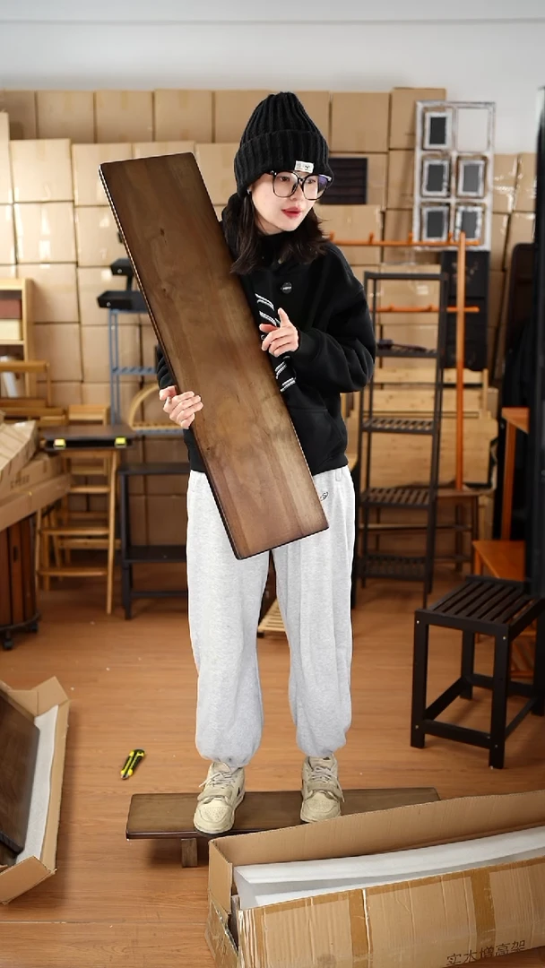 竹实木增高架长90  023