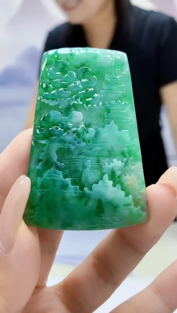 定制翡翠未镶嵌4902xx-毛货挂件76