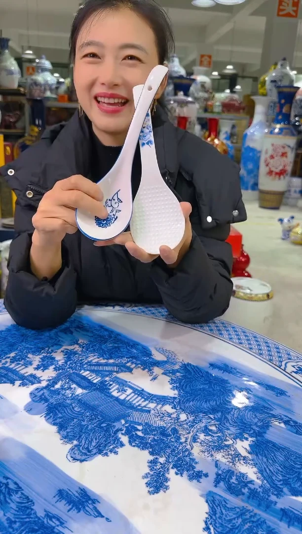 【闪购商品】陶瓷景德镇陶瓷饭勺+汤勺