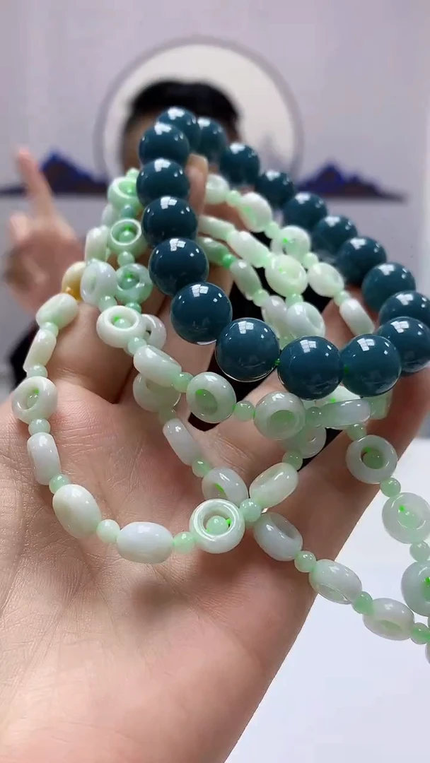 【闪购商品】定制翡翠未镶嵌4969ms-毛货珠链手串200