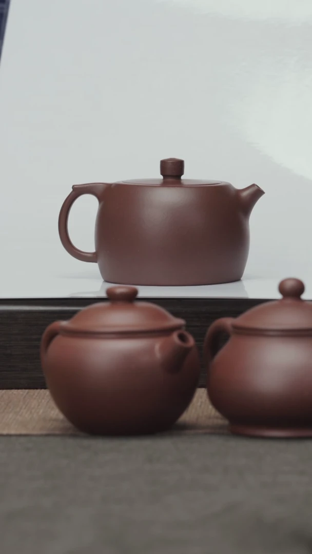 茶壶紫砂老紫泥-井栏-220CC-全手