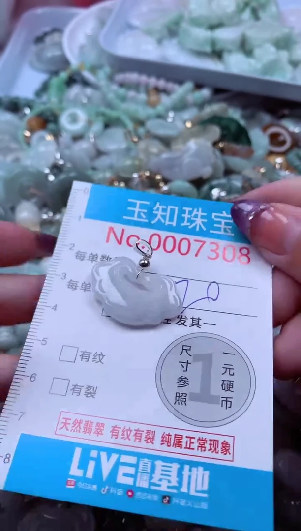 翡翠未镶嵌吊坠(不含链)7308