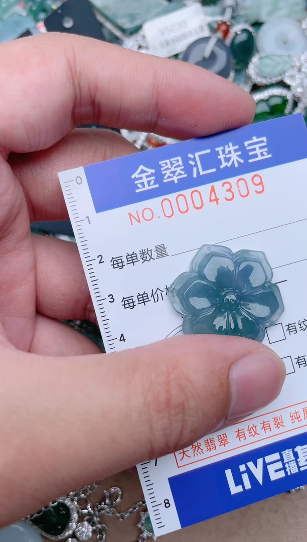 翡翠未镶嵌颈饰4309.......1