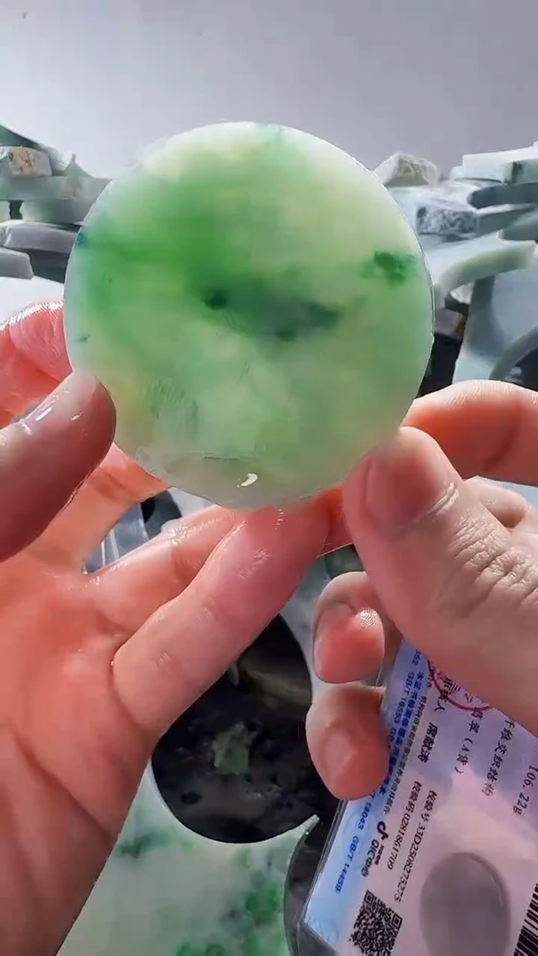 裸石翡翠缅甸翡翠A货文712