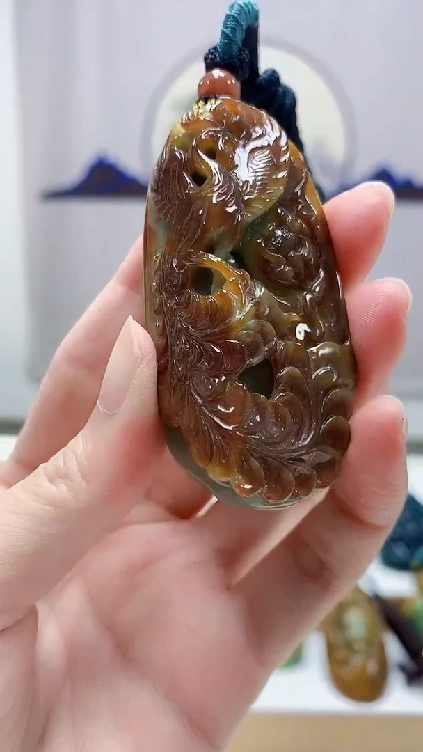 未镶嵌定制翡翠4917zm-毛货挂件120