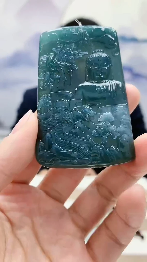 未镶嵌定制翡翠5174lr-毛货挂件11