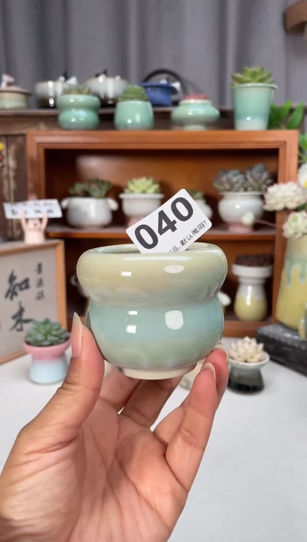 瓷片040知木小芳花盆