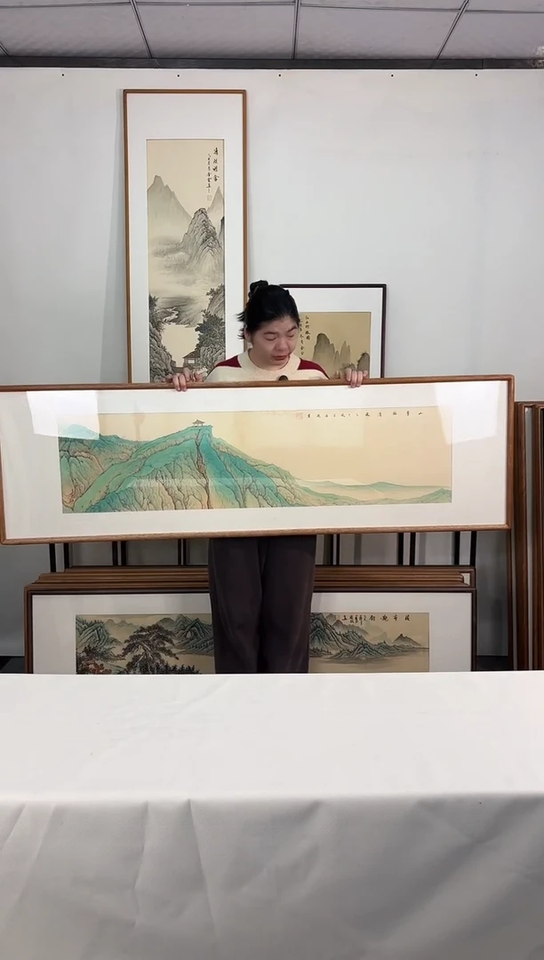 国画手绘*山亭临清风*52*172cm