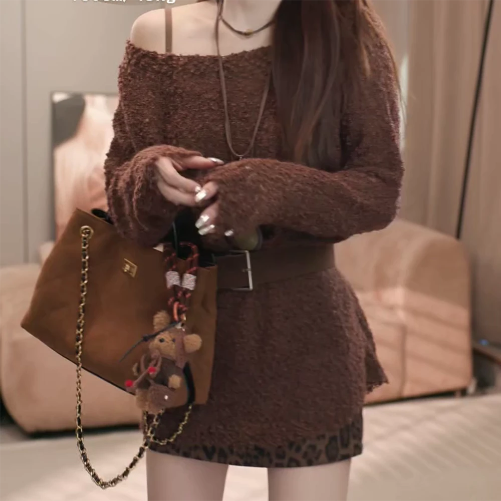 早秋新款韩版宽松显瘦圆领镂空设计长袖针织衫女C5955