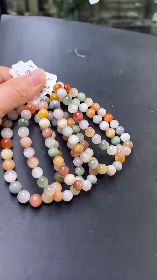 未镶嵌手串水晶多样性发一 彩兔毛手串8mm+ JP57525