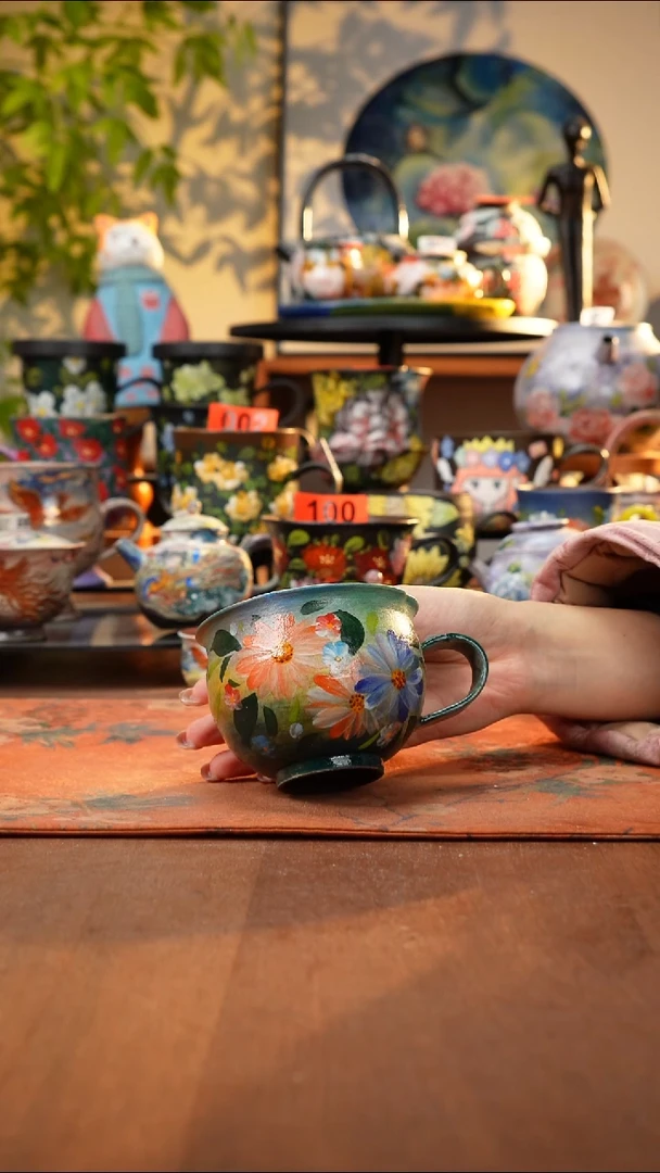 瓷片景德镇手工手绘882