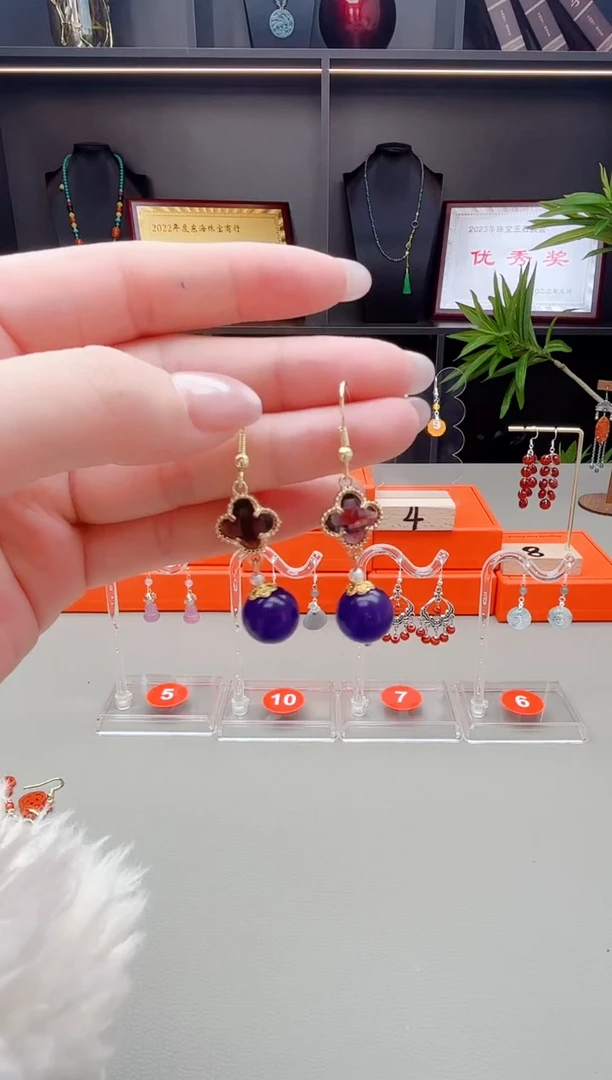 未镶嵌耳饰紫晶112