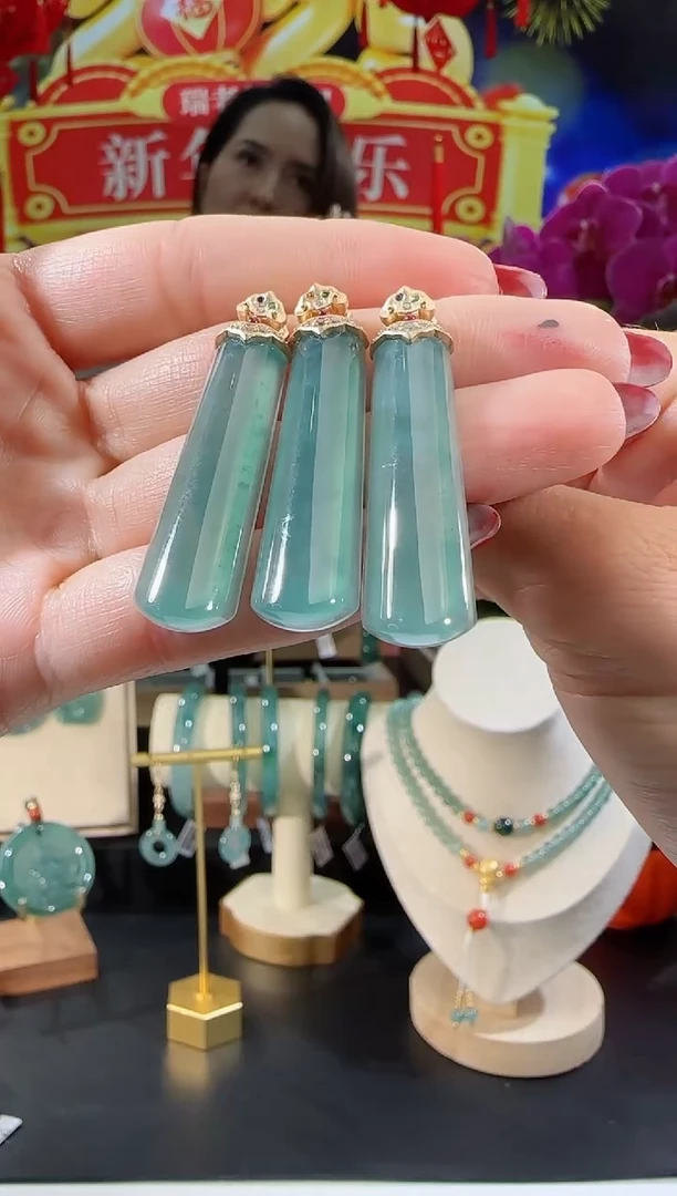 【闪购商品】翡翠吊坠(不含链)银S925镶嵌无事柱多样性发一