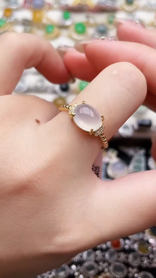 银S925镶嵌戒指翡翠65