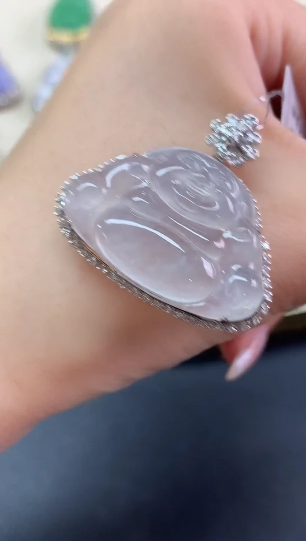 吊坠(不含链)18K金镶嵌翡翠吊坠(不含链)|12800多样性发其一