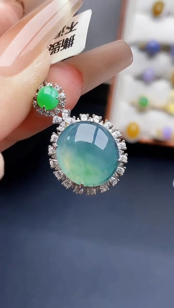 银S925镶嵌戒指翡翠1277