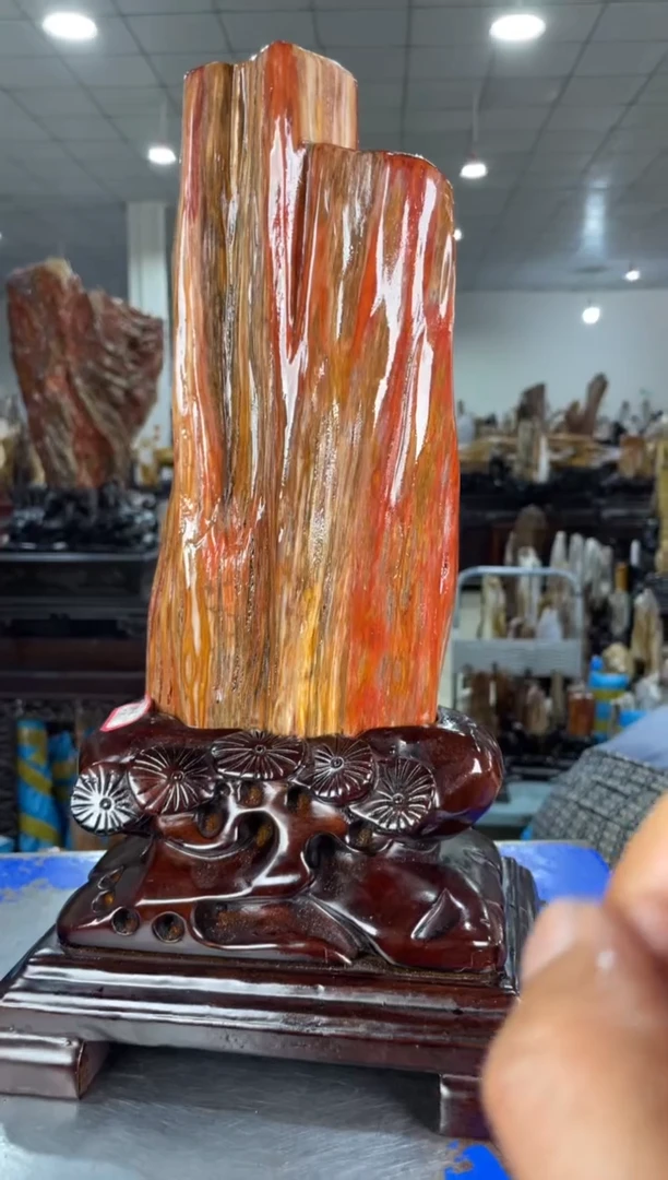 摆件硅化玉未镶嵌17